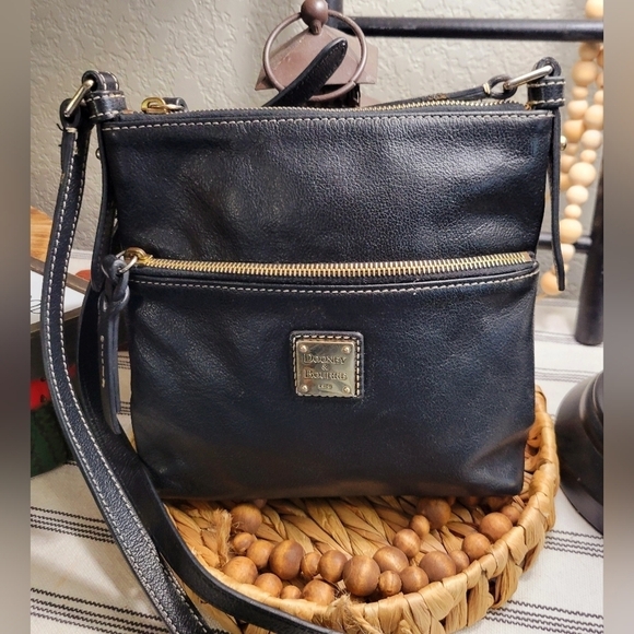 Dooney & Bourke Handbags - Dooney Bourke Black Genuine Pebbled Leather Shoulder Bag